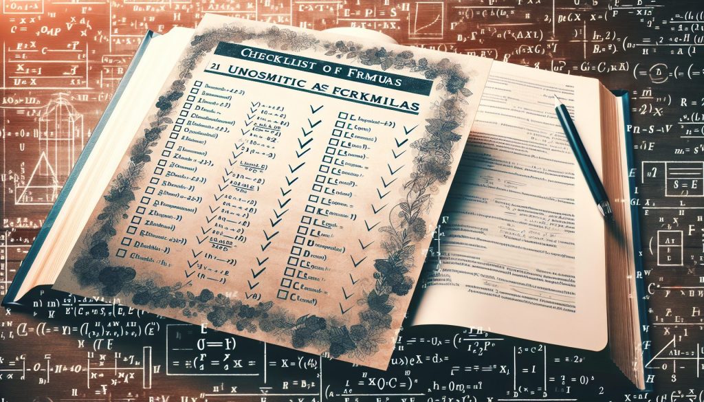 Чек‑лист формул для экзамена профильная математика ЕГЭ